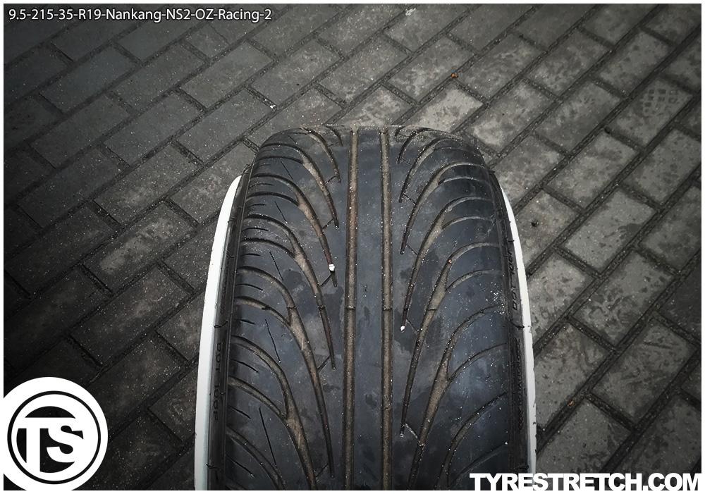 An example of tyre stretch: 215/35 R19 on 9.5J – NANKANG (OZ)