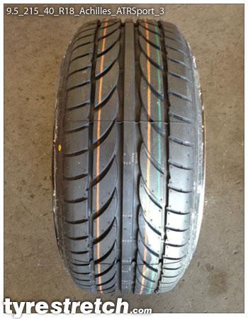 An example of tyre stretch: 215/40 R18 on 9.5J – ACHILLES