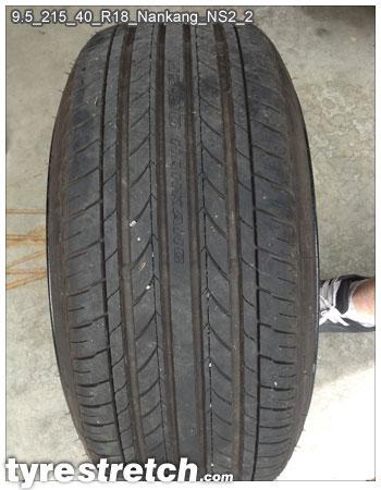 An example of tyre stretch: 215/40 R18 on 9.5J – NANKANG