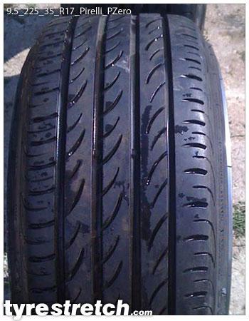 An example of tyre stretch: 225/35 R17 on 9.5J – PIRELLI