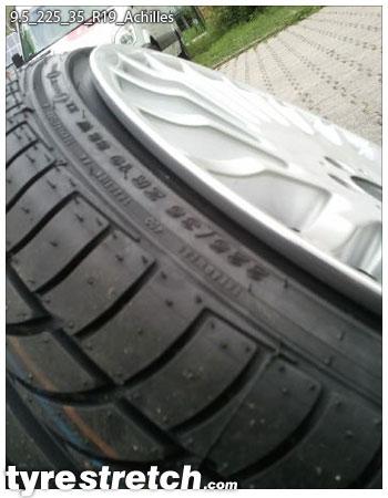 An example of tyre stretch: 225/35 R19 on 9.5J – ACHILLES