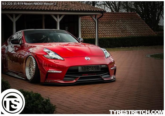 An example of tyre stretch: 225/35 R19 on 9.5J – NEXEN (MESSER)