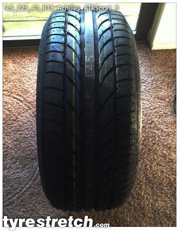 An example of tyre stretch: 225/40 R18 on 9.5J – ACHILLES