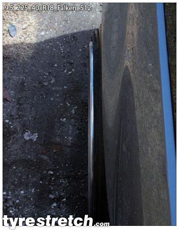 An example of tyre stretch: 225/40 R18 on 9.5J – FALKEN