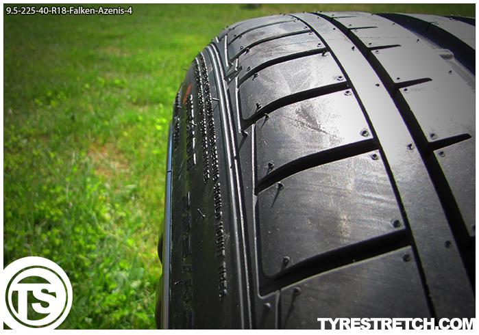 An example of tyre stretch: 225/40 R18 on 9.5J – FALKEN