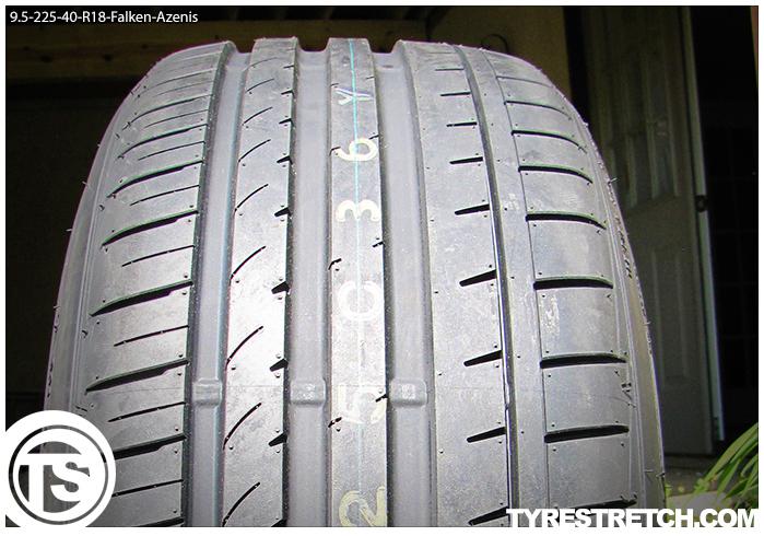 An example of tyre stretch: 225/40 R18 on 9.5J – FALKEN