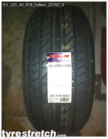 An example of tyre stretch: 225/40 R18 on 9.5J – FALKEN