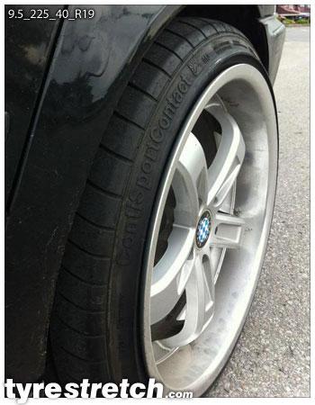 225/40 R19 on 9.5J Rim | TyreStretch.com