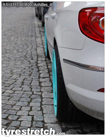 An example of tyre stretch: 235/30 R20 on 9.5J – ACHILLES