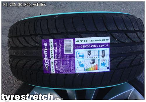 An example of tyre stretch: 235/30 R20 on 9.5J – ACHILLES
