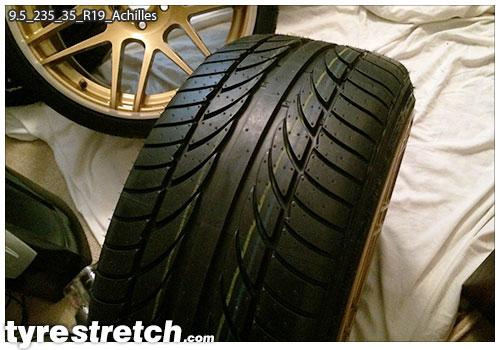 An example of tyre stretch: 235/35 R19 on 9.5J – ACHILLES