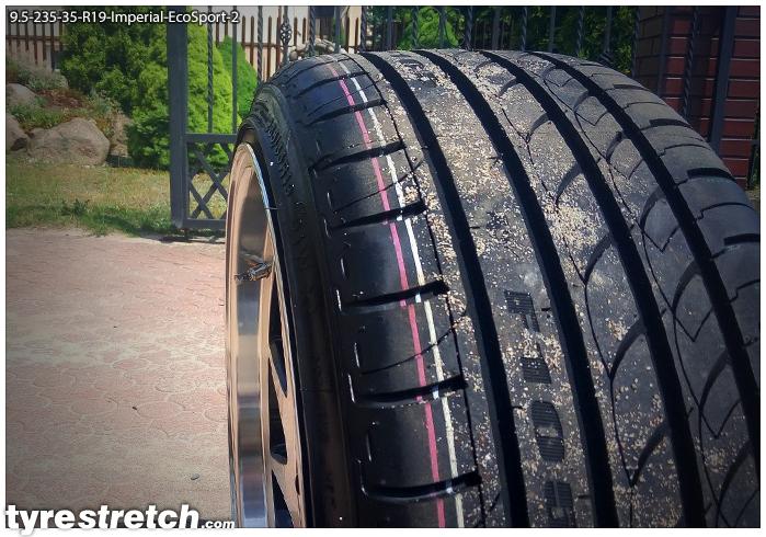 An example of tyre stretch: 235/35 R19 on 9.5J – IMPERIAL