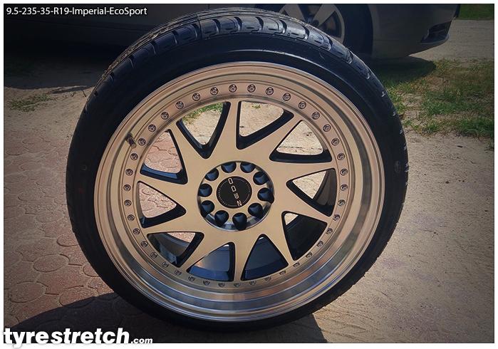 An example of tyre stretch: 235/35 R19 on 9.5J – IMPERIAL