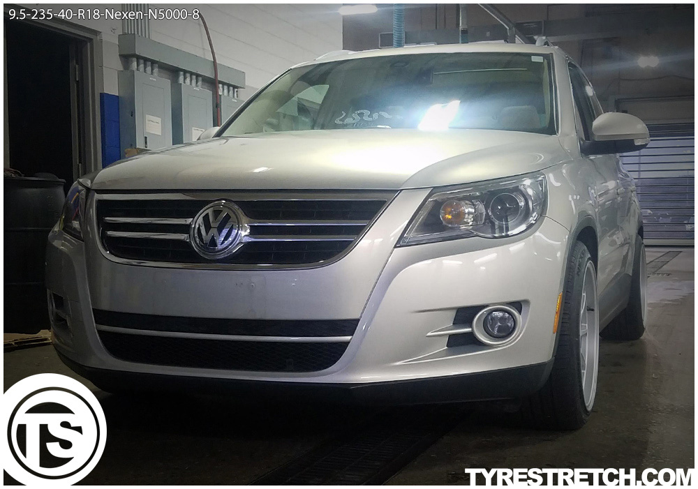 An example of tyre stretch: 235/40 R18 on 9.5J – NEXEN