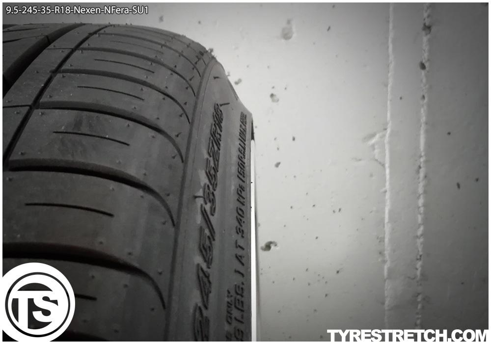 An example of tyre stretch: 245/35 R18 on 9.5J – NEXEN