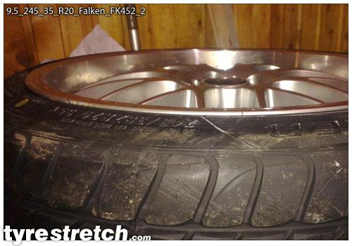 An example of tyre stretch: 245/35 R20 on 9.5J – FALKEN