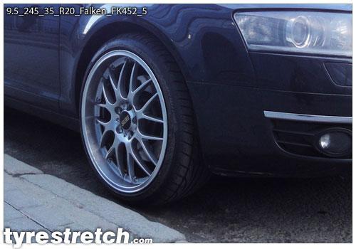 An example of tyre stretch: 245/35 R20 on 9.5J – FALKEN