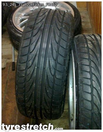 An example of tyre stretch: 245/35 R20 on 9.5J – FALKEN