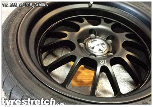 An example of tyre stretch: 265/35 R18 on 9.5J – ACHILLES