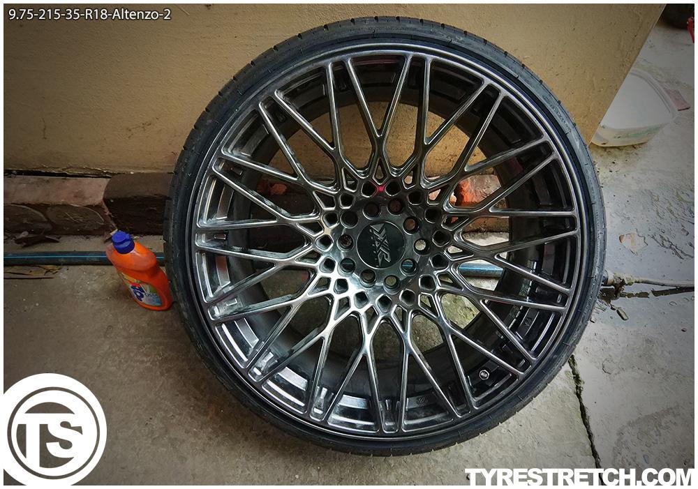 An example of tyre stretch: 215/35 R18 on 9.75J – ALTENZO