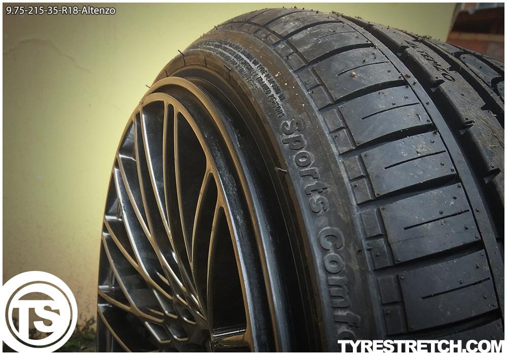 An example of tyre stretch: 215/35 R18 on 9.75J – ALTENZO