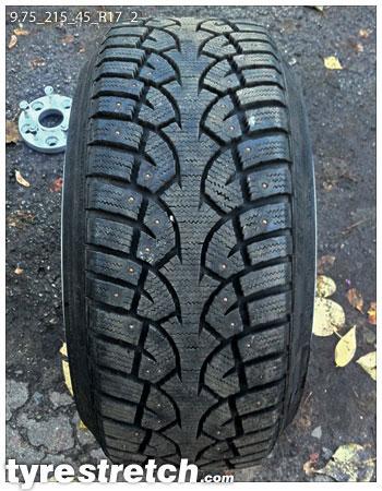 An example of tyre stretch: 215/45 R17 on 9.75J
