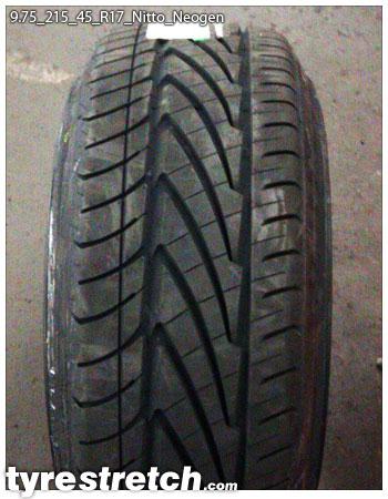 An example of tyre stretch: 215/45 R17 on 9.75J – NITTO