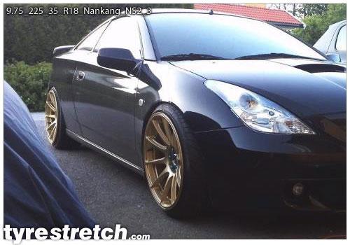 An example of tyre stretch: 225/35 R18 on 9.75J – NANKANG