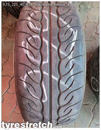 An example of tyre stretch: 225/40 R18 on 9.75J – YOKOHAMA