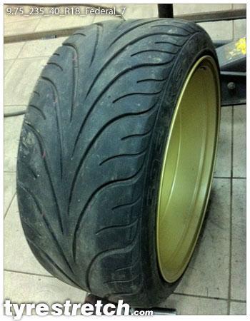 An example of tyre stretch: 235/40 R18 on 9.75J – FEDERAL