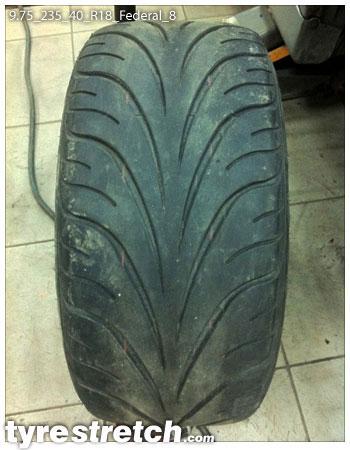 An example of tyre stretch: 235/40 R18 on 9.75J – FEDERAL